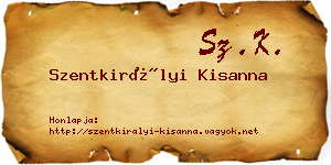 Szentkirályi Kisanna névjegykártya